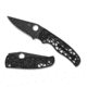 Spyderco Edgerati Folding Knife, 3.57in, CPM S30V, Clip Point, DLC, Aluminum, Black Handle, 716104017966