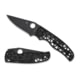 Spyderco Edgerati Folding Knife, 3.57in, CPM S30V, Clip Point, DLC, Aluminum, Black Handle, 716104017966