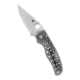 Spyderco Edgerati Folding Knife, 3.57in, CPM S30V, Satin, Clip Point, Aluminum, Silver Handle, 716104017959