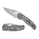 Spyderco Edgerati Folding Knife, 3.57in, CPM S30V, Satin, Clip Point Blade, Aluminum, Metalic Handle, 716104017942
