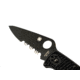 Spyderco Endura 4 Lightweight Folding Knife, 3.8in, VG-10, Partially Serrated Drop Point Blade, Black Blade, Black FRN Handle, C10PSBBK