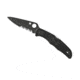 Spyderco Endura 4 Lightweight Folding Knife, 3.8in, VG-10, Partially Serrated Drop Point Blade, Black Blade, Black FRN Handle, C10PSBBK