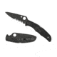 Spyderco Endura 4 Lightweight Folding Knife, 3.8in, VG-10, Partially Serrated Drop Point Blade, Black Blade, Black FRN Handle, C10PSBBK