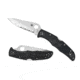 Spyderco Endura 4 Lightweight Folding Knife, 3.8in, VG-10, Partially Serrated Drop Point Blade, FRN Black Handle, C10PSBK