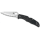 Spyderco Endura 4 Lightweight Folding Knife, 3.8in, Serrated VG-10, Drop Point, Silver Blade, Black FRN Handle, C10SBK