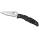Spyderco Endura 4 Lightweight Folding Knife, 3.8in, Serrated VG-10, Drop Point, Silver Blade, Black FRN Handle, C10SBK