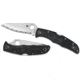 Spyderco Endura 4 Lightweight Folding Knife, 3.8in, Serrated VG-10, Drop Point, Silver Blade, Black FRN Handle, C10SBK