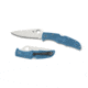 Spyderco Endura 4 Lightweight Folding Knife, 3.8in, VG-10 Stainless Steel, Drop Point Blade, Full-Flat Ground, Plain Edge, Satin Finish, FRN Blue Handle, C10FPBL