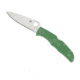 Spyderco Endura 4 Lightweight Folding Knife, 3.8in, VG-10, Drop Point Blade, Full-Flat Grind, Satin Finish, FRN Green Handle, C10FPGR