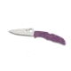 Spyderco Endura 4 Lightweight Folding Knife, 3.8in, VG-10, Drop Point Blade, FRN Purple Handle, Flat Ground, Silver Blade, C10FPPR