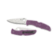 Spyderco Endura 4 Lightweight Folding Knife, 3.8in, VG-10, Drop Point Blade, FRN Purple Handle, Flat Ground, Silver Blade, C10FPPR