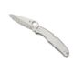 Spyderco Endura 4 Folding Knife, 3.8in, VG-10, Drop Point Serrated Blade, Stainless Steel, Silver Handle, C10S