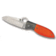 Spyderco Firefly Folding Knife,2.74in VG10 PlainEdge Blade,Orange Handle C184GPOR