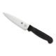 Spyderco Kitchen Paring Fixed Blade Knife, 4.5in, MBS-26 Plain Blade, Sheepsfoot Blade, Polypropylene, Black Handle, K05PBK