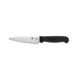 Spyderco Kitchen Paring Fixed Blade Knife, 4.5in, MBS-26 Serrated Blade, Sheepsfoot Blade, Black Polypropylene Handle, K05SBK
