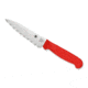 Spyderco Kitchen Paring Fixed Blade Knife, 4.5in, MBS-26 Serrated Blade, Sheepsfoot Blade, Polypropylene Handle, Red, K05SRD