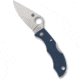 Spyderco Ladybug 3 Lightweight Folding Knife, 1.93in, CPM SPY27, Leaf Blade, Satin Finish, Silver, FRN Blue Handle, LPCBL3