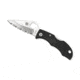 Spyderco Ladybug 3 Folding Knife, 1.9in, VG-10, Clip Point, Serrated Blade, FRN Black Handle, LBKS3