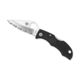 Spyderco Ladybug 3 Folding Knife, 1.9in, VG-10, Clip Point, Serrated Blade, FRN Black Handle, LBKS3