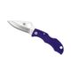 Spyderco Ladybug 3 Folding Knife, 1.9in, VG-10, Clip Point Blade, Purple FRN Handle, LPRP3