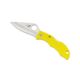 Spyderco Ladybug 3 Salt Folding Knife, 1.9in, H-1 FE, Clip Point Blade, FRN Yellow Handle, LYLP3