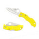 Spyderco Ladybug 3 Salt Folding Knife, 1.9in, H-1 FE, Clip Point Blade, FRN Yellow Handle, LYLP3