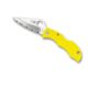Spyderco Ladybug3 Salt Yellow FRN Handle, H-1 Serrated Blade Fold Knife LYLS3