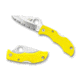 Spyderco Ladybug3 Salt Yellow FRN Handle, H-1 Serrated Blade Fold Knife LYLS3