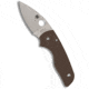 Spyderco Lil' Native Sprint Folding Knife, 2.42in, CPM 15V, Leaf Blade, G-10, Brown Handle, C230GPBN15V