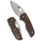 Spyderco Lil' Native Sprint Folding Knife, 2.42in, CPM 15V, Leaf Blade, G-10, Brown Handle, C230GPBN15V