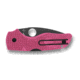 Spyderco Lil' Native Folding Knife, 2.42in, CTS BD1N, DLC, Leaf Blade, FRN Pink Handle, C230PPNBK