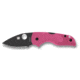 Spyderco Lil' Native Folding Knife, 2.42in, CTS BD1N, DLC, Leaf Blade, FRN Pink Handle, C230PPNBK