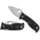 Spyderco Lil' Temperance 3 Lightweight Folding Knives by Sal Glesser, 2.92in, VG-10 Steel, Plain Blade, Black FRN Handle, C69PBK3