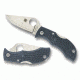 Spyderco Manbug Lightweight FRN Handle PlainEdge Folding Knife, Blue-Gray MBBLPE