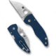 Spyderco Microjimbo CPM SPY27 2.45in Folding Knife, Satin Finish, Silver, Blue G-10 Handle, C264GPCBL