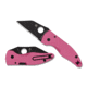 Spyderco MicroJimbo Folding Knives, 2.45in, CPM S30V, G-10, Black DLC, Pink, 716104018550