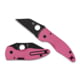 Spyderco MicroJimbo Folding Knives, 2.45in, CPM S30V, G-10, Black DLC, Pink, 716104018550