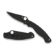 Spyderco Military 2 Folding Knife by Sal Glesser, 4in, CPM S30V Steel, DLC Serrated Clip Point Blade, Black G10 Handle, C36GSBK2