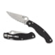 Spyderco Military 2 Folding Knife by Sal Glesser, 4in, CPM S30V Steel, Partially Serrated Clip Point Blade, Black G-10 Handle, C36GPS2