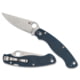 Spyderco Military 2 Folding Knife by Sal Glesser, 4in, CPM SPY27, Clip Point Blade, G10, Blue Handle, C36GPCBL2