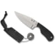 Spyderco Subway Bowie Fixed Blade Knife, 2.80in, LC200N Steel, Satin Plain Bowie Blade, FRN Black Handle, FB48PBK
