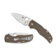 Spyderco Native 5 Folding Knife, 2.95 in, CPM CRU-WEAR Steel, Brown, Micarta, C41MPCW5