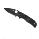 Spyderco Native 5 Lightweight Folding Knife, 3.11in, CPM S30V Stainless Steel, Drop Point, Combination Edge, Black Blade, FRN Black Handle, C41PSBBK5