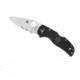Spyderco Native 5 Lightweight Folding Knife, 2.95in, CPM S30V, Drop Point, Combination Edge, FRN Black Handle, C41PSBK5