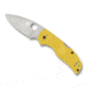 Spyderco Native 5 Lightweight Folding Knife, 2.95in, CPM MagnaCut, Drop Point Blade, PlainEdge, FRN Yellow Handle, C41PYL5