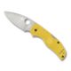Spyderco Native 5 Lightweight Folding Knife, 2.95in, CPM MagnaCut, Drop Point Blade, PlainEdge, FRN Yellow Handle, C41PYL5