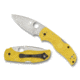 Spyderco Native 5 Lightweight Folding Knife, 2.95in, CPM MagnaCut, Drop Point Blade, PlainEdge, FRN Yellow Handle, C41PYL5