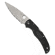 Spyderco Native Chief Lightweight Folding Knife, 4.02in, CTS-BD1N Stainless Steel, Drop Point, Satin, Fully Serrated, Black, C244SBK