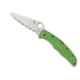 Spyderco Pacific Salt 2 Folding Knife, 3.78in, H-1, FRN, Spyder, Green, C91FSGR2