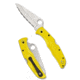 Spyderco Pacific Salt 2 Folding Knife, 3.78in, H-2 Steel, Drop Point Blade, Fully Serrated, FRN Yellow Handle, C91SYL2